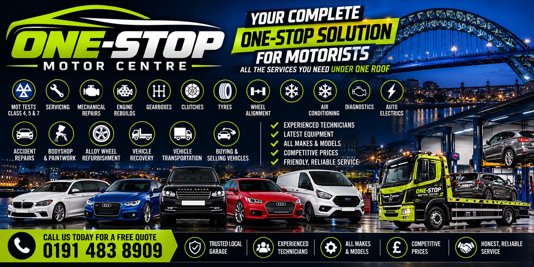 Banks of the Tyne Motor Company: MOT, servicing, repairs, bodyshop and car sales in Hebburn