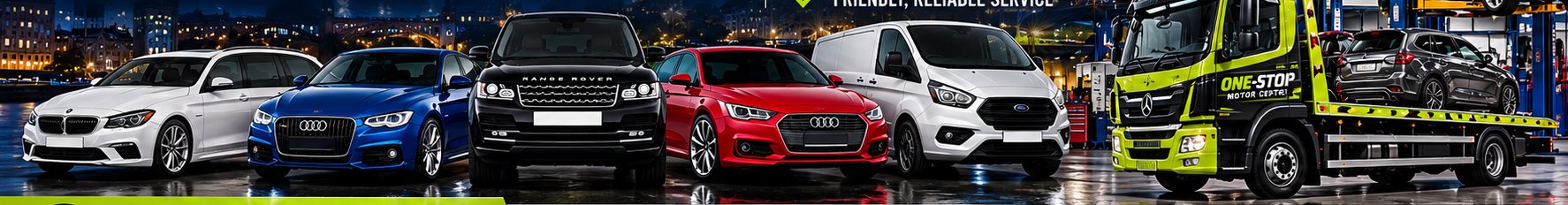Used cars on the forecourt